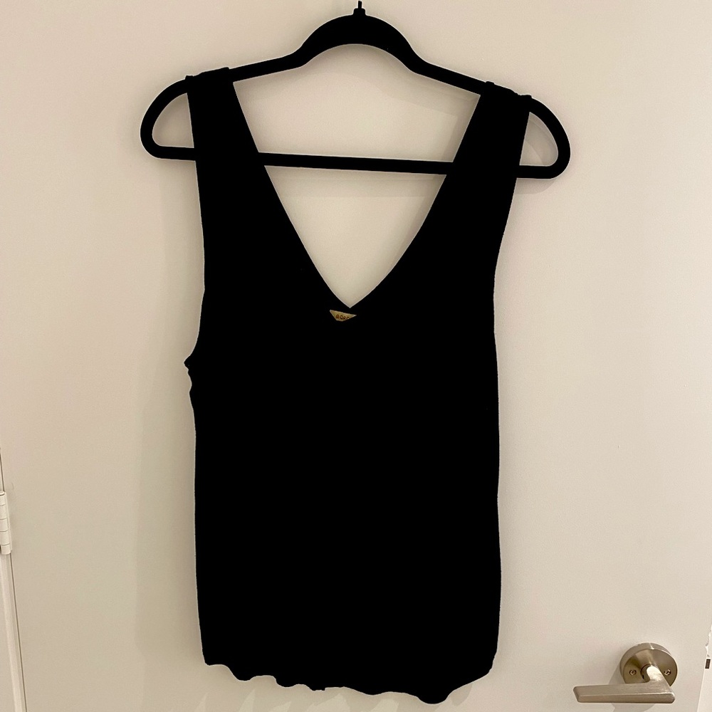Anthropologie Bordeaux black tank